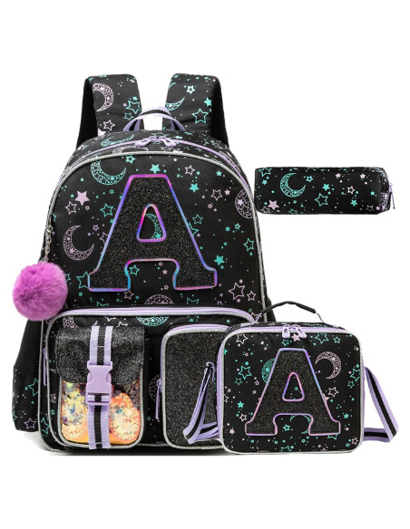 Mochila Escolar para Niñas Meetbelify con Caja de Almuerzo Mochila Escolar para Niñas Meetbelify con Caja de Almuerzo
