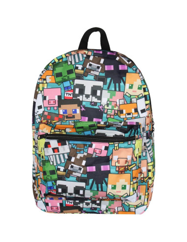 Mochila Minecraft Chibi Bioworld 43x30cm para Laptop