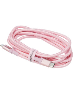 Cable USB-C a Lightning Amazon Basics 1.83m Trenzado Oro Rosa 2