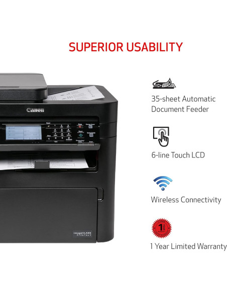 Impresora Láser Inalámbrica Canon imageCLASS MF267dw II - 4 en 1, 30 PPM, Dúplex Impresora Láser Inalámbrica Canon imageCLASS MF267dw II - 4 en 1, 30 PPM, Dúplex