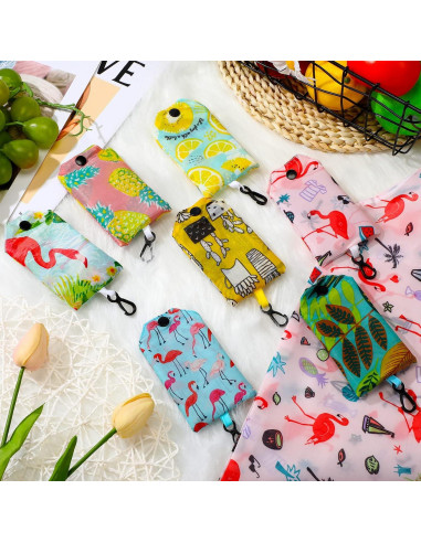 34 Bolsas de Compras Reutilizables Shappy Plegables Flores