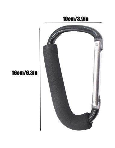 Ganchos para Cochecito PandaEar 2 Piezas 16 cm Alta Resistencia