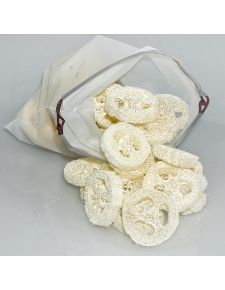 25 Rodajas de Lufa Natural Exfoliante ENLAYER 5cm Reutilizables 25 Rodajas de Lufa Natural Exfoliante ENLAYER 5cm Reutilizables