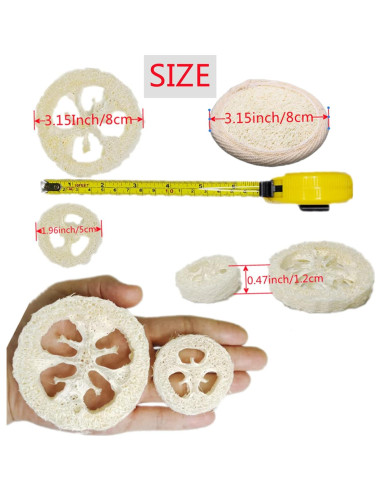 25 Rodajas de Lufa Natural Exfoliante ENLAYER 5cm Reutilizables