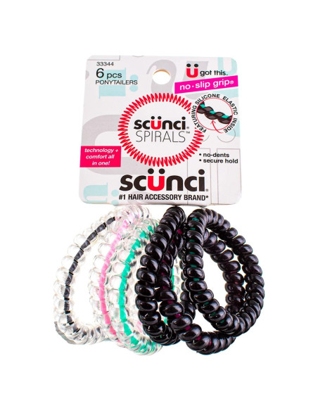 Espirales para Coletas Scunci 6 Unidades 11.2x7.1 cm Espirales para Coletas Scunci 6 Unidades 11.2x7.1 cm