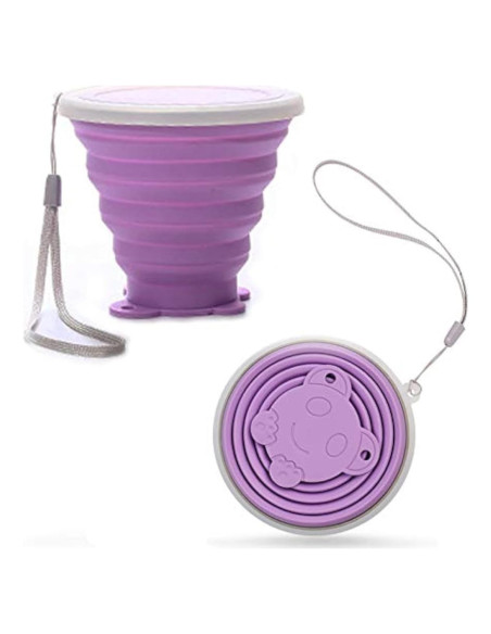 Taza de Viaje Plegable YAPROMO 270ml Silicona Aislante Taza de Viaje Plegable YAPROMO 270ml Silicona Aislante