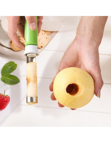 Removedor de Corazón 2 en 1 SENOY Acero Inoxidable Reutilizable