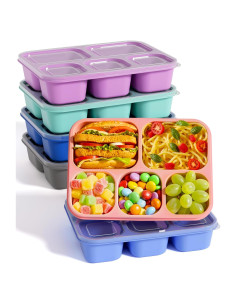 Juego de 6 Contenedores de Snack Bento Canfanni 5 Compartimentos