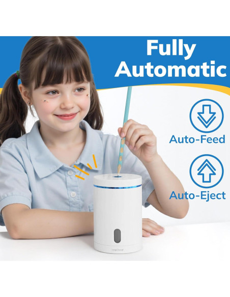 Sacapuntas Eléctrico Leep Sheep Automático 6-8mm Blanco/Azul Sacapuntas Eléctrico Leep Sheep Automático 6-8mm Blanco/Azul