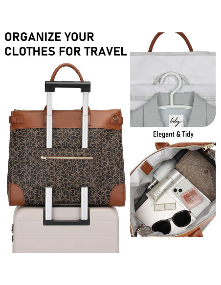 Bolsa de Garment Duffle Convertible Mujer 45L Marrón Bolsa de Garment Duffle Convertible Mujer 45L Marrón