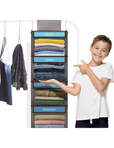 Organizador Colgante de Closet Fixwal HA-CL-O-4 con 6 Estantes 2