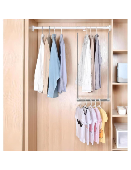 Barra Colgante Ajustable Yeetburg Acero Inoxidable 43-76 cm Barra Colgante Ajustable Yeetburg Acero Inoxidable 43-76 cm
