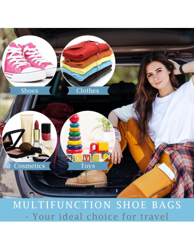Paquete de 18 bolsas para zapatos de viaje impermeables 39.9x29.9cm