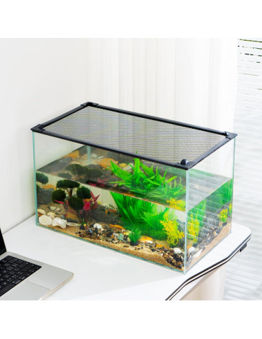 Tapa de Acuario Magnética Uross 109x54 cm Red Antisalto