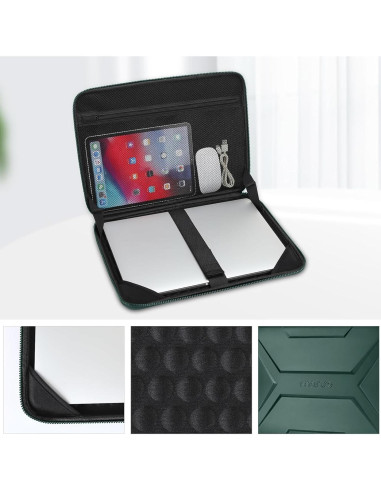 Funda Dura para Laptop MOSISO 13.3" Impermeable Verde Esmeralda