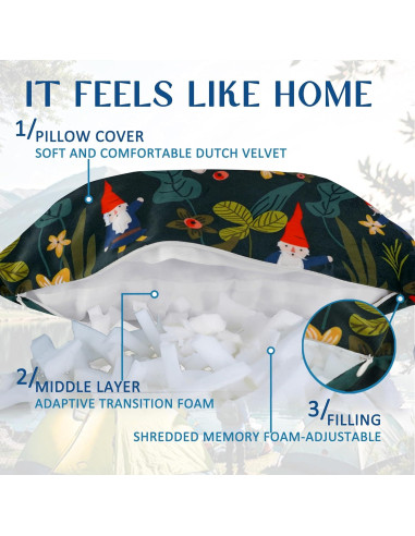 Almohada de Camping Xmzsdz Espuma de Memoria 35x46cm