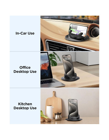 Soporte para Teléfono Móvil Beeasy para Coche Antideslizante 360