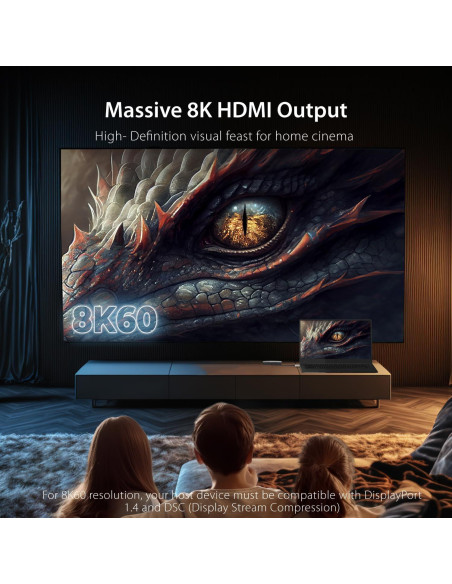Adaptador Doble HDMI USB-C j5create JCA465 8K/4K 60Hz Adaptador Doble HDMI USB-C j5create JCA465 8K/4K 60Hz
