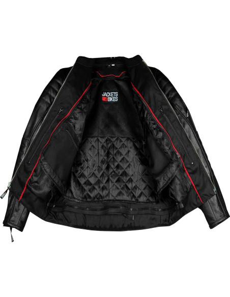 Chaqueta de Moto Cuero Búfalo Revolt Hombre CE Ventilada Negra S Chaqueta de Moto Cuero Búfalo Revolt Hombre CE Ventilada Negra S