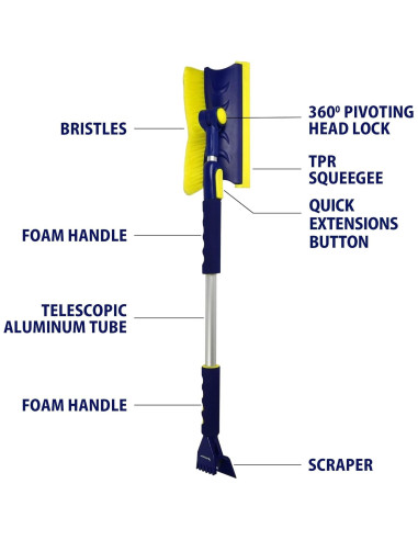 Cepillo de Nieve Extensible Michelin 34-49" (86-124 cm) 2 Paquete