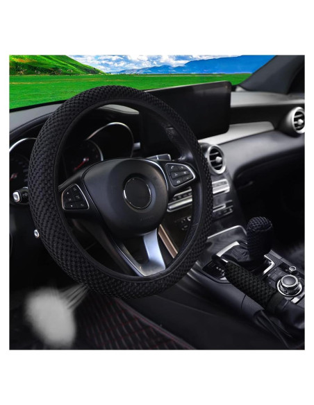 Juego de 3 fundas para volante Bittwee - Microfibra Negro Juego de 3 fundas para volante Bittwee - Microfibra Negro