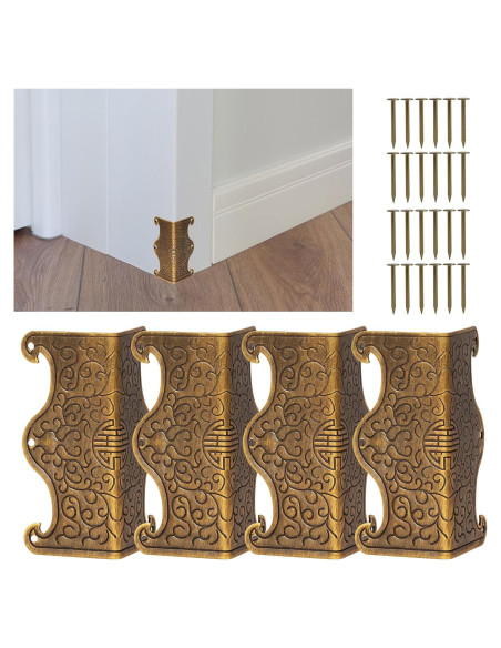 4 Protectores de Esquinas de Cobre RFORPLY Vintage Bronce 4 Protectores de Esquinas de Cobre RFORPLY Vintage Bronce
