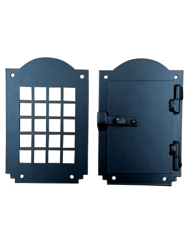 Rejilla de puerta arqueada Wild West Hardware negra