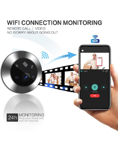 Timbre de Video Inteligente 1080P Eujgoov con Pantalla 4.3"