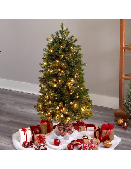 Árbol de Navidad Artificial Casi Natural 4 pies con 150 Luces LED Árbol de Navidad Artificial Casi Natural 4 pies con 150 Luces LED
