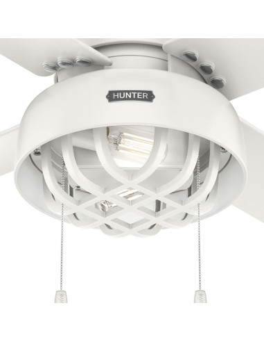 Ventilador de Techo Hunter Spring Mill 52" Negro Mate LED