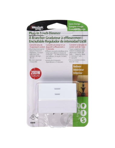 Dimmer Táctil Westek 200W Blanco 2 Unidades