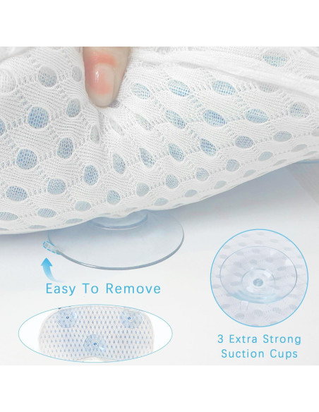 Almohada de Baño Anevna con Ventosas Antideslizantes - Malla 4D Almohada de Baño Anevna con Ventosas Antideslizantes - Malla 4D