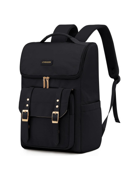 Mochila LOVEVOOK para Mujeres 15.6" Negra - Viaje y Escuela Mochila LOVEVOOK para Mujeres 15.6" Negra - Viaje y Escuela