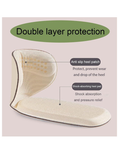 Almohadillas para Talón SPservice - 4 Pares Beige T-Shape