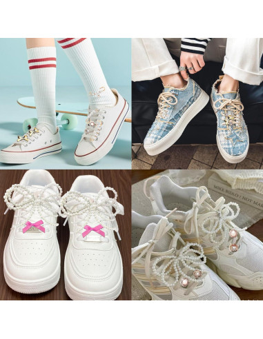 Encantos para Zapatos Rosa Fucsia - 42 Piezas Accesorios Moda