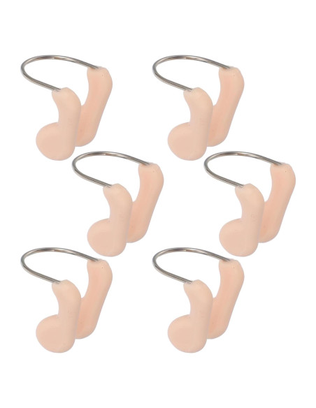 6 Tapones de Nariz de Silicona Beige Abaodam para Natación 6 Tapones de Nariz de Silicona Beige Abaodam para Natación