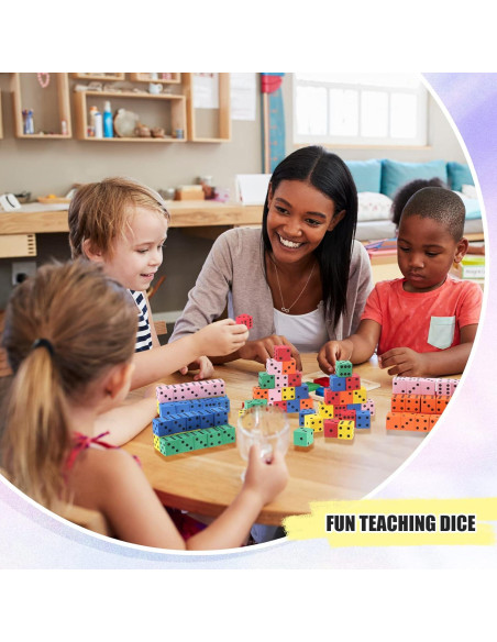 Dados de Espuma Jenaai 100 Pcs Multicolor 2 cm para Aula Dados de Espuma Jenaai 100 Pcs Multicolor 2 cm para Aula