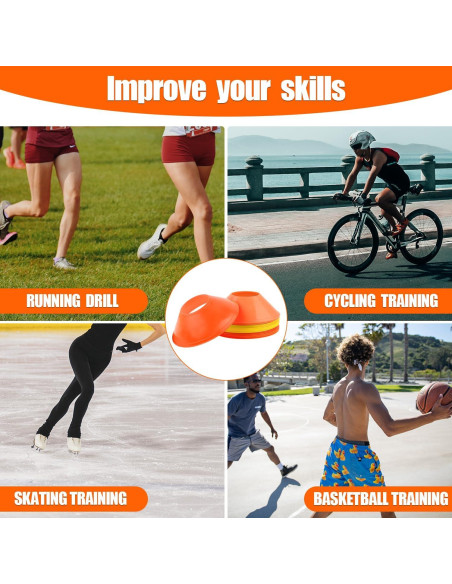 20 Conos de Entrenamiento XIHIRCD para Fútbol y Agilidad 20 Conos de Entrenamiento XIHIRCD para Fútbol y Agilidad