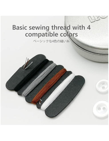 Kit de Costura Miniatura LEONIS S - 4 Hilos y Accesorios
