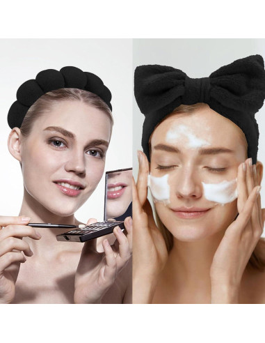 Banda de Spa Wecoe 4 Piezas Microfibra para Cuidado Facial