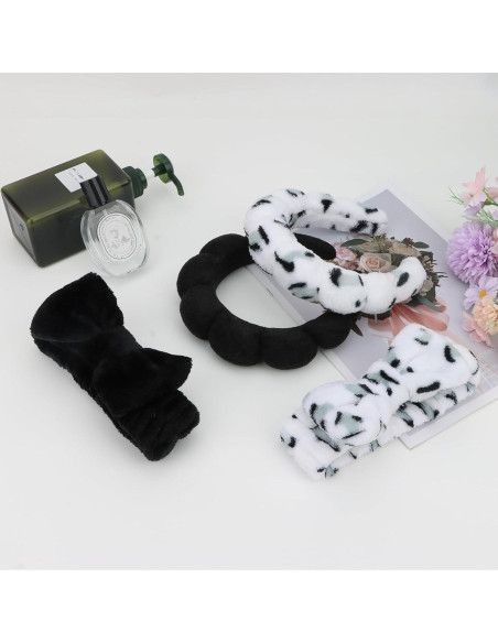 Banda de Spa Wecoe 4 Piezas Microfibra para Cuidado Facial Banda de Spa Wecoe 4 Piezas Microfibra para Cuidado Facial