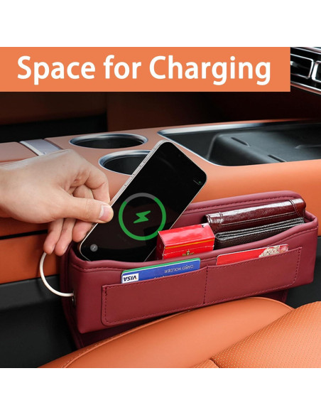 Organizador de Asiento de Coche KUKEO Gris - 2 Paquete Ajustable Organizador de Asiento de Coche KUKEO Gris - 2 Paquete Ajustable
