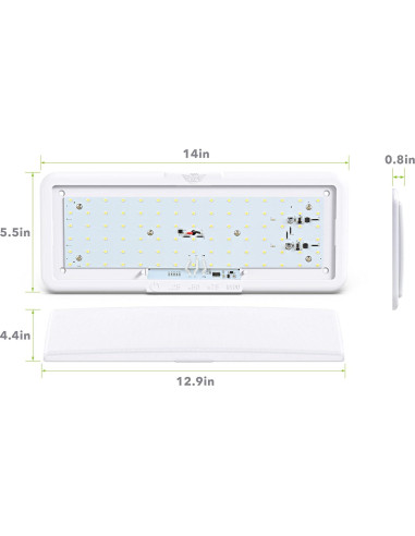 Luz de Techo LED Ocio 35.5x13.9cm 950 Lúmenes DC 12V