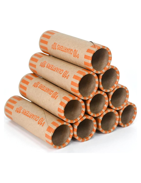 Rollos de Envolturas de Monedas Preformadas L GUSTADO 72 PCS Rollos de Envolturas de Monedas Preformadas L GUSTADO 72 PCS