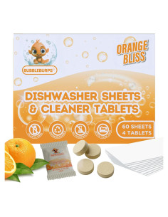 Hojas de detergente para lavavajillas Bubbleburps 64 unidades