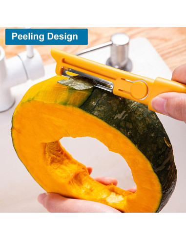 Cepillo Limpiador 2 en 1 Ganganmax para Verduras y Frutas Amarillo