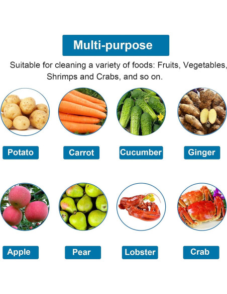 Cepillo Limpiador 2 en 1 Ganganmax para Verduras y Frutas Amarillo Cepillo Limpiador 2 en 1 Ganganmax para Verduras y Frutas Amarillo