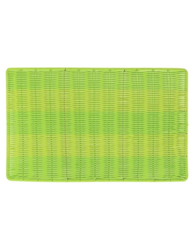 Mate de Sushi Rectangular Verde Hubert 61x38 cm Mimbre Sintético