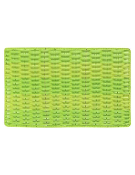 Mate de Sushi Rectangular Verde Hubert 61x38 cm Mimbre Sintético Mate de Sushi Rectangular Verde Hubert 61x38 cm Mimbre Sintético
