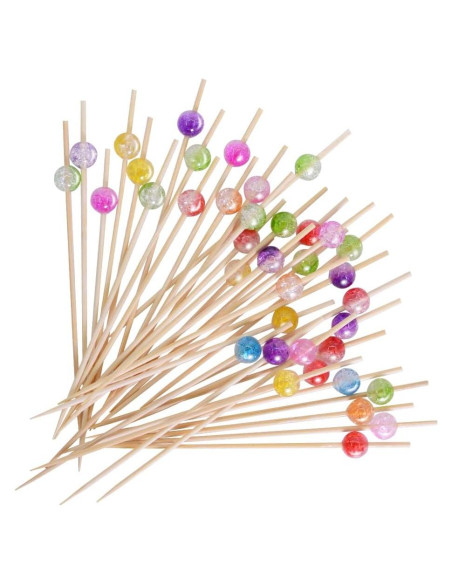 Palillos de cóctel de bambú 100PCS 11.94 cm multicolor Palillos de cóctel de bambú 100PCS 11.94 cm multicolor